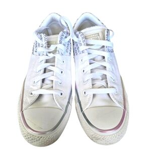 Converse Iridescent Women's White Sneakers Size 9